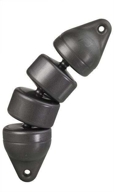 Plastimo Fender Articulated 15x60 Black and Rope 1m | SendIt Sailing