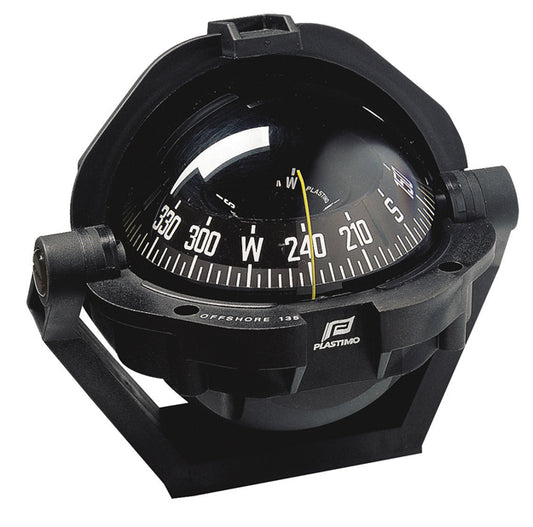 Plastimo Offshore 135 Compass FlushMount Black Black Conical Card | SendIt Sailing