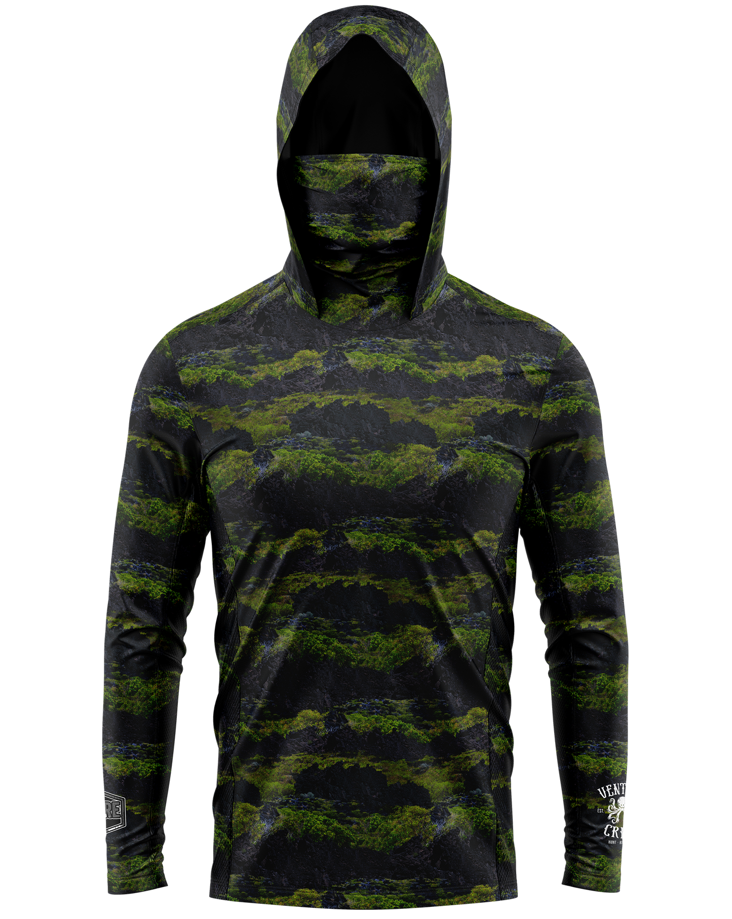 Lava Brush Camo Face Buff Dri Fit Hoodie (Adult/Youth)