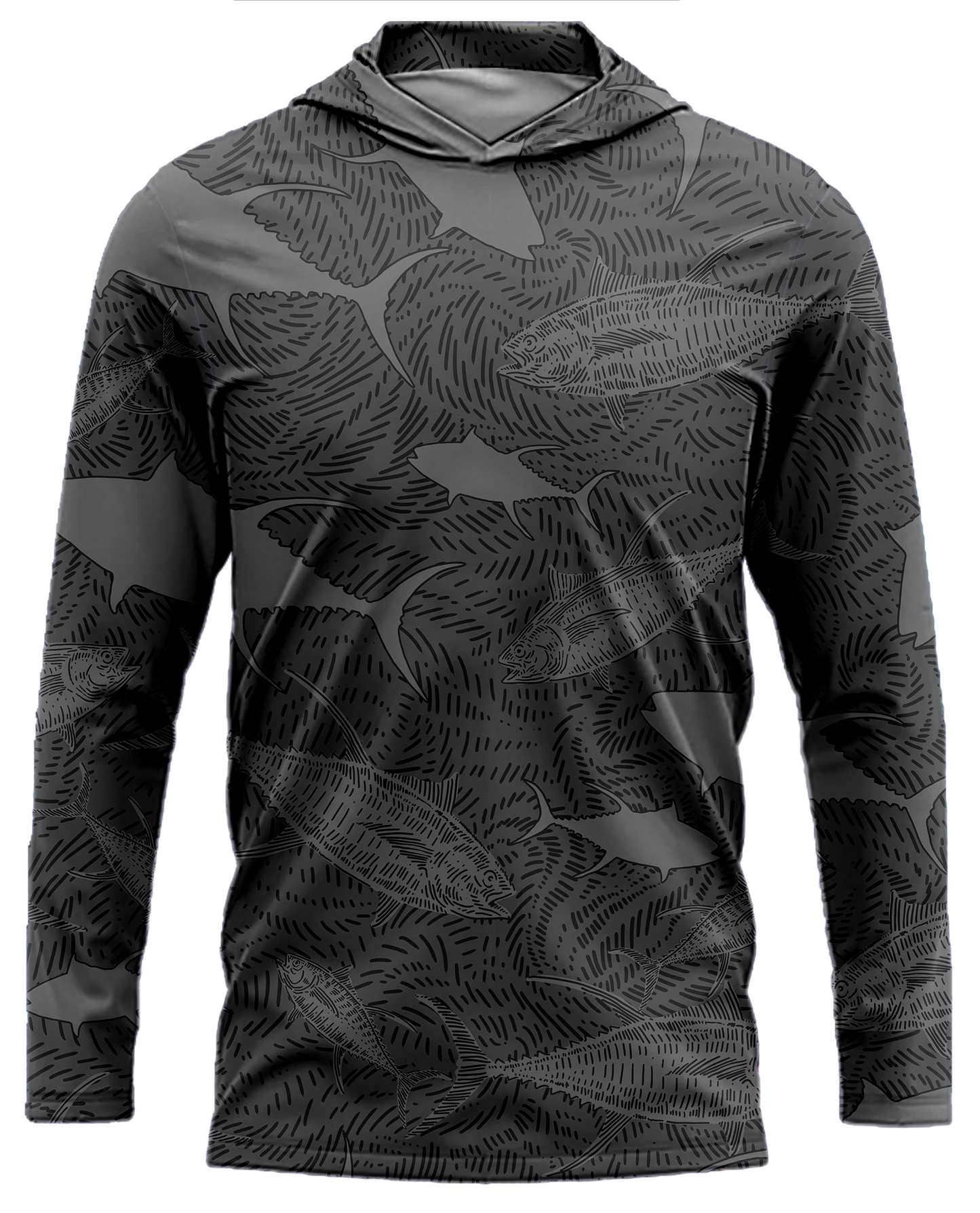 Chasing Ahi Gray Dri Fit Hoodie (Adult/Keiki)