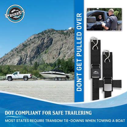 48" TRANSOM STRAPS SS