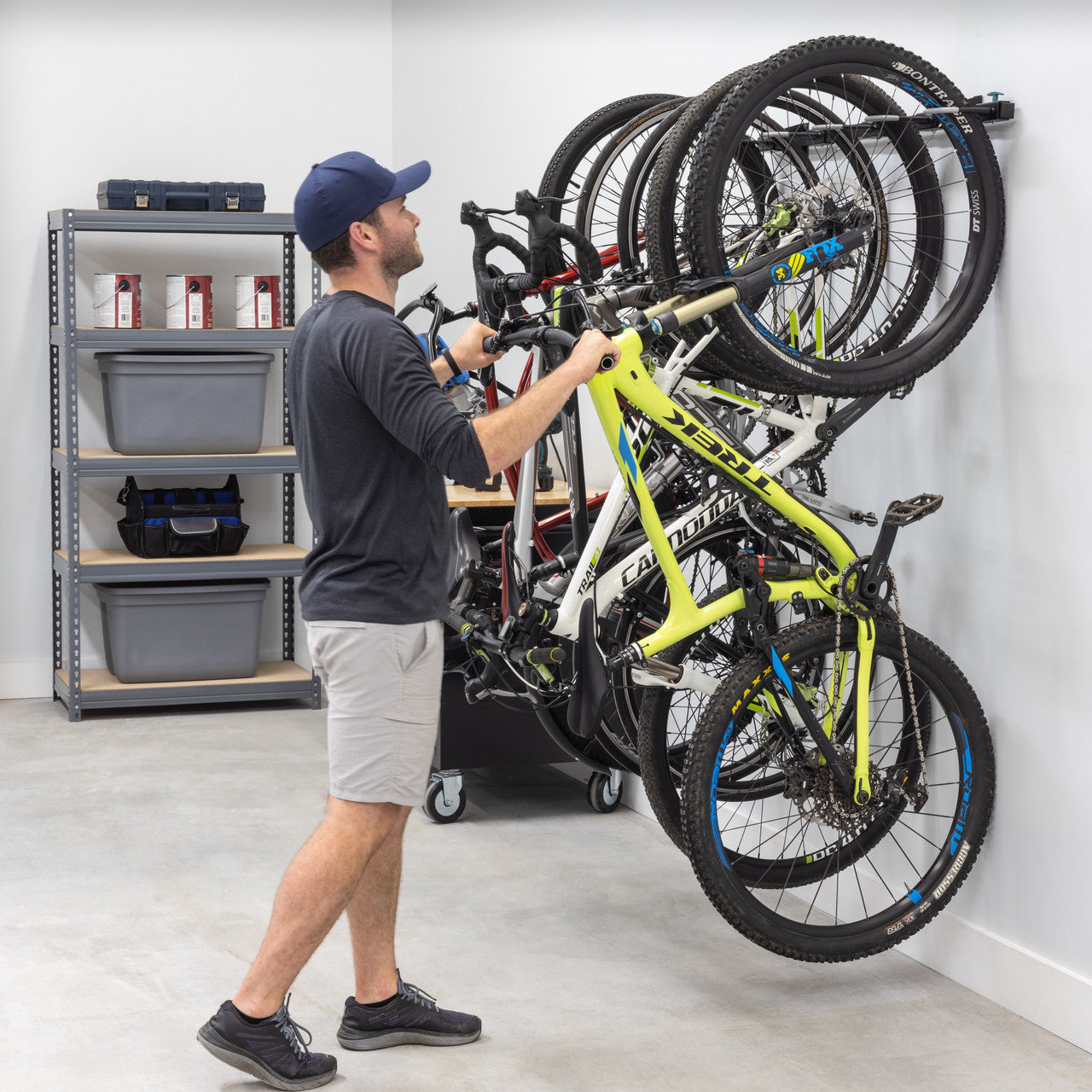 G-Bike | Adjustable Wall Storage System | Holds 5 Bikes