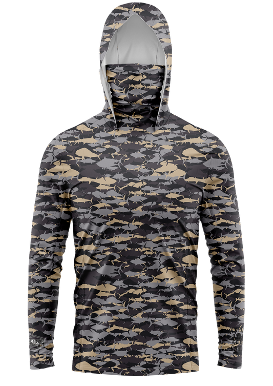 Pelagic Khaki Camo Face Buff Dri Fit Hoodie (Adult/Youth)