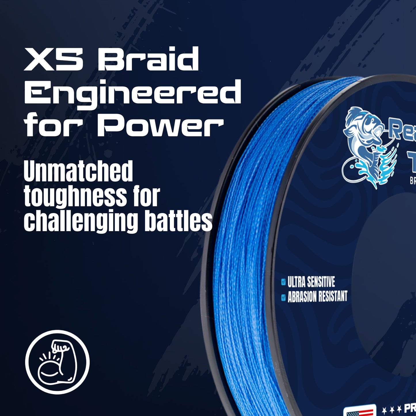 Reaction Tackle BRAIDED IN THE USA Fishing Line- 5X- NEW