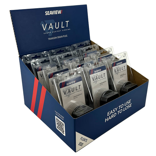 Seaview POP Display Box with 12-Pack Vault Drain Plugs (SV101V) | SendIt Sailing