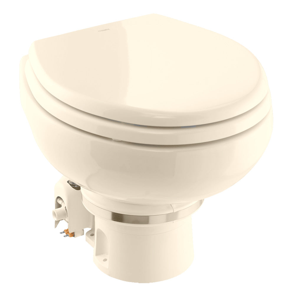 Dometic MasterFlush 7160 Bone Electric Macerating Toilet with Orbit Base - Raw Water - 12V