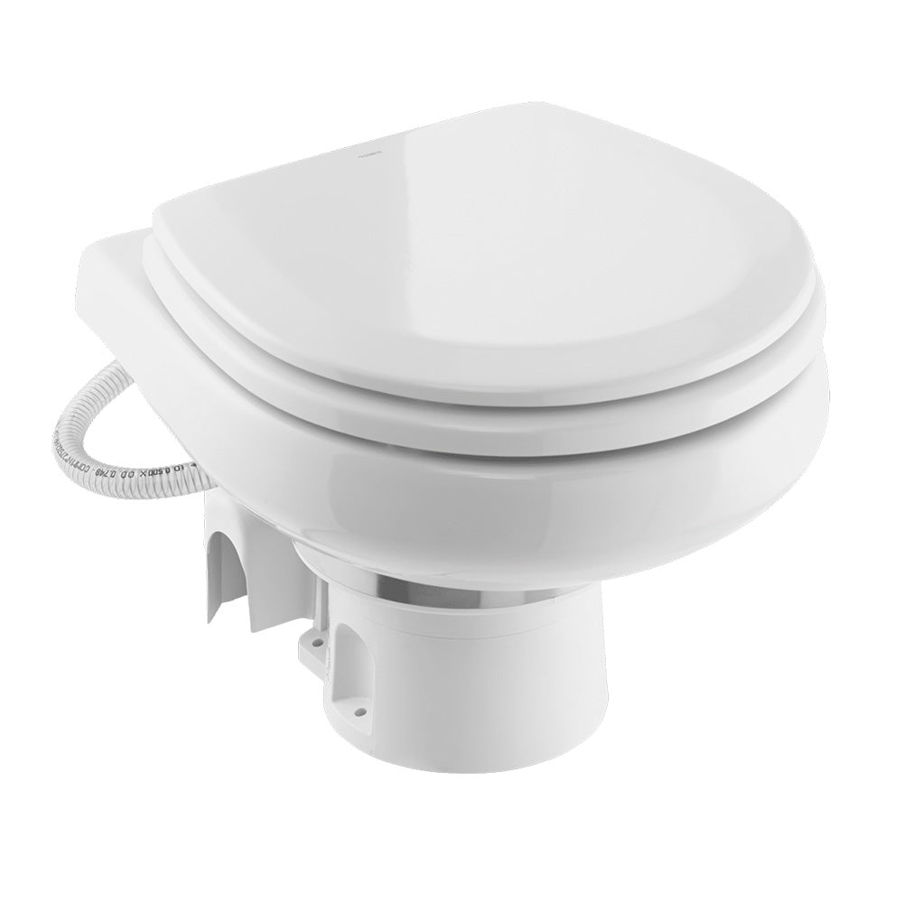 Dometic MasterFlush 7260 White Electric Macerating Toilet with Orbit Base - Raw Water - 12V
