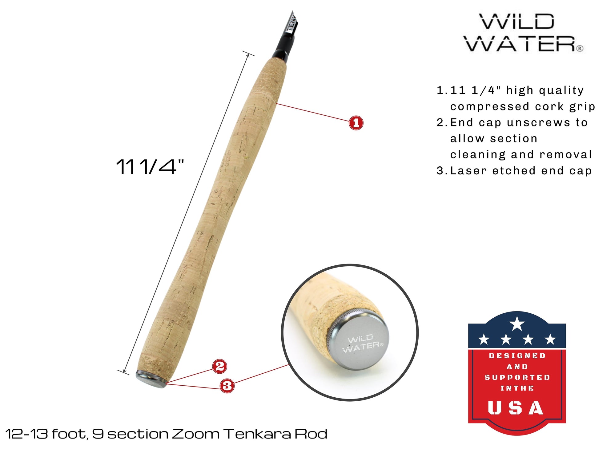 Wild Water Fly Fishing 12ft - 13ft Zoom Tenkara Rod | SendIt Sailing