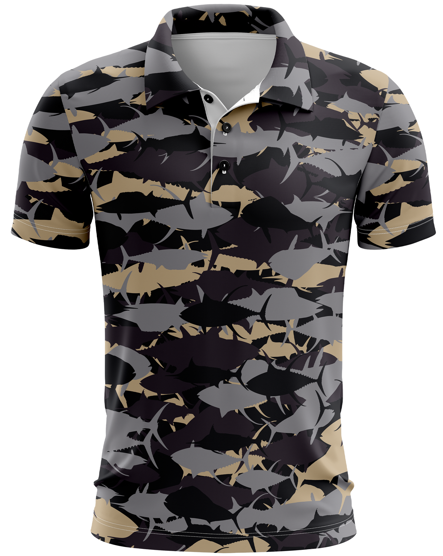 Pelagic Khaki Camo Dri Fit Polo (Adult/Keiki)
