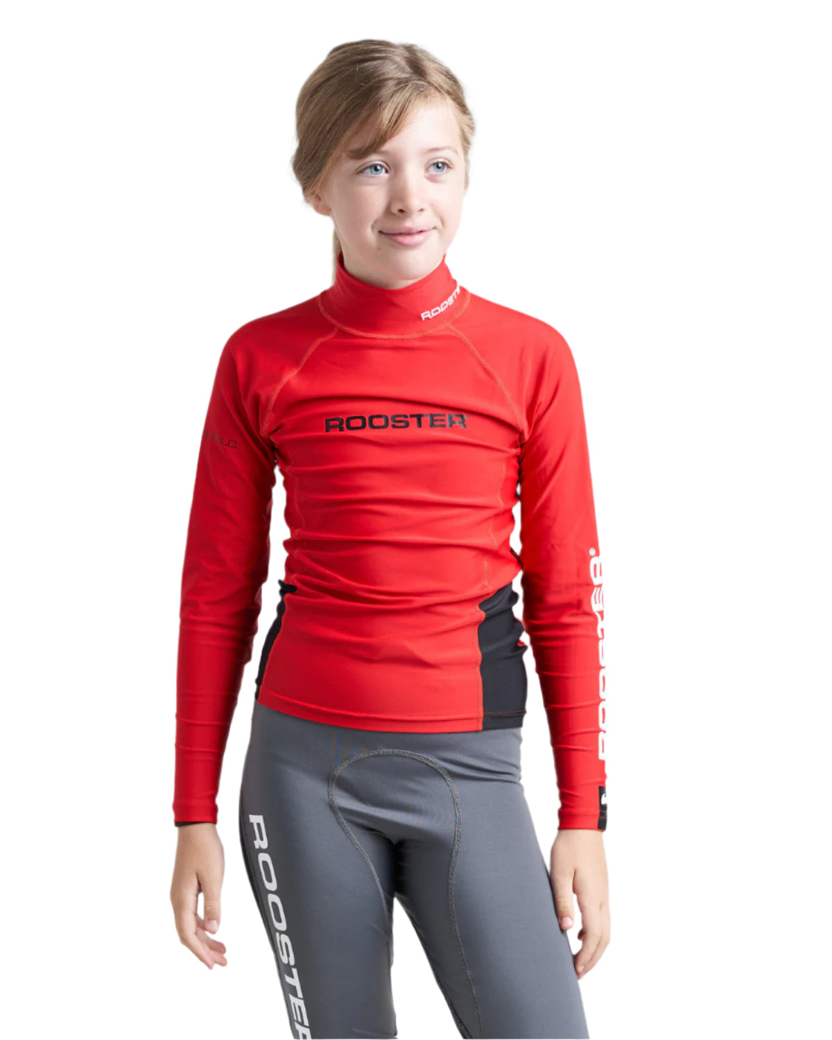 Rooster JUNIOR Rash Top (Long Sleeved) - RED