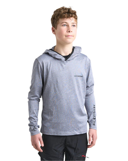 Rooster JUNIOR Hooded Quick Dry UVF 50+ Tech T-Shirt Long Sleeved