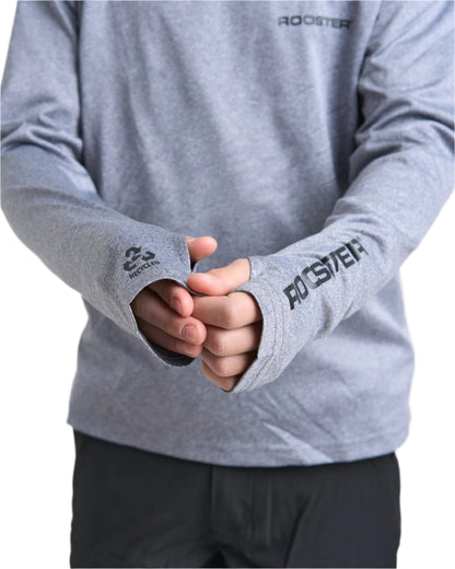 Rooster JUNIOR Hooded Quick Dry UVF 50+ Tech T-Shirt Long Sleeved