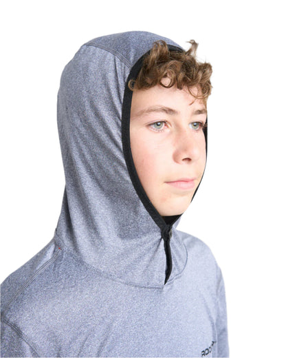 Rooster JUNIOR Hooded Quick Dry UVF 50+ Tech T-Shirt Long Sleeved