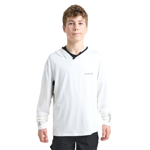 Rooster JUNIOR Hooded Quick Dry UVF 50+ Tech T-Shirt Long Sleeved