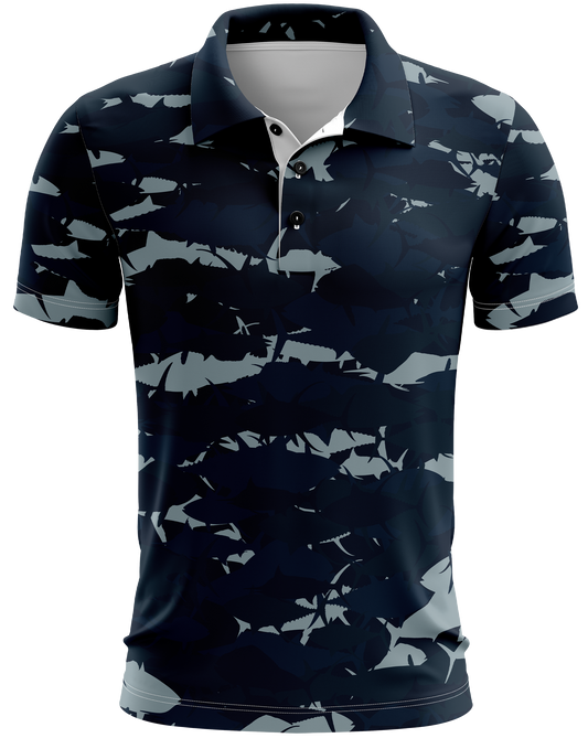 Pelagic Navy Camo Dri Fit Polo (Adult/Keiki)