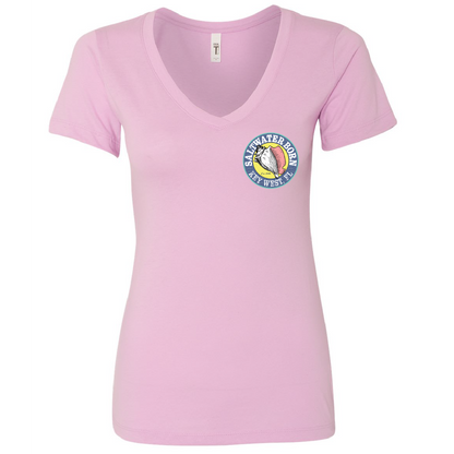 Key West, FL Turtle Women's V-neck Tee