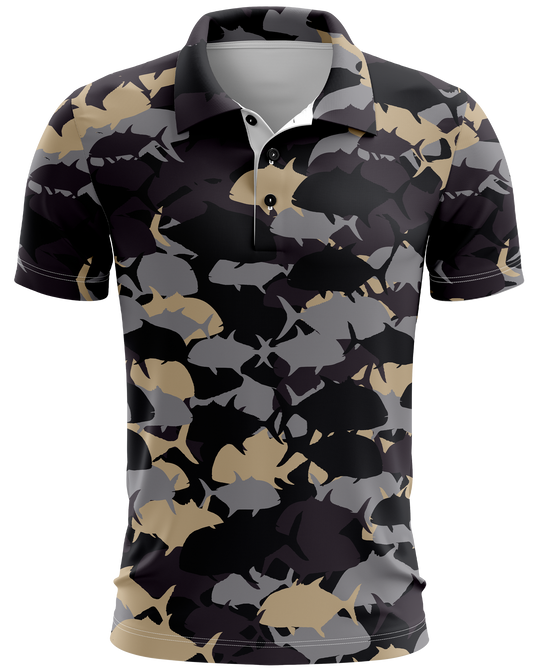 Ulua Khaki Camo Dri Fit Polo (Adult/Keiki)