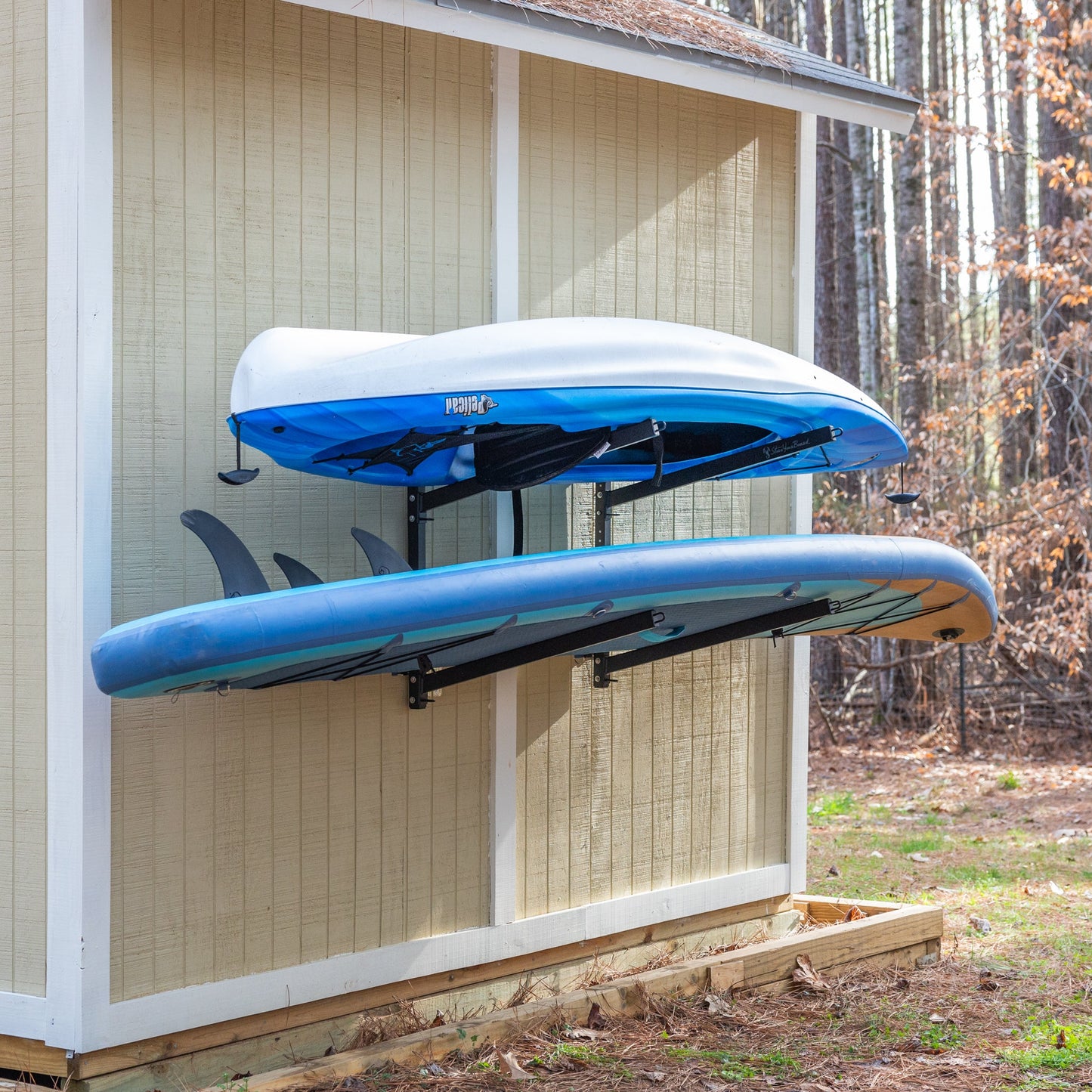 Shenandoah Kayak Storage | Outdoor Adjustable Rack | 2 Levels