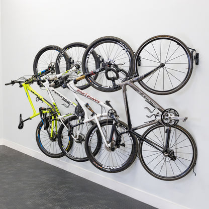 Swivel Mount Bike Storage Rack | 4 Bicycle | Garage Wall Hook | Deep Water