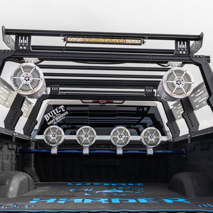 NXL 6.5" Neodymium Marine and Powersports Towers with Built-in Passive Radiator, 1" Driver and LED RGB Lights 150 Watts Rms -Red