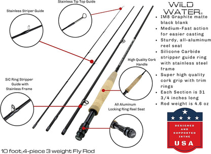 Wild Water Euro Nymphing Fly Fishing  Kit 3 wt 10 ft | SendIt Sailing