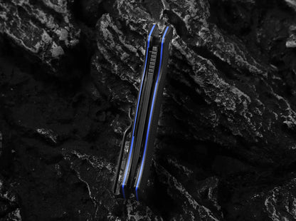 The Pathfinder Folding Pocket Knife Giftset for Men and Women (Black and Blue)