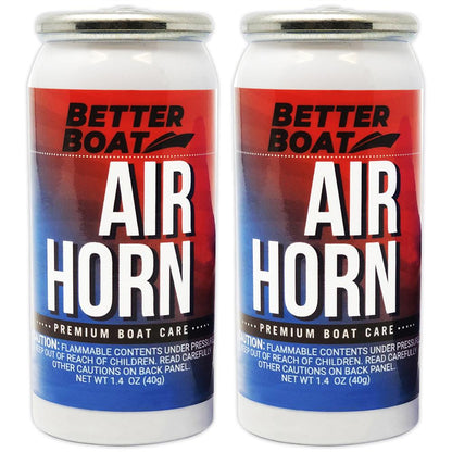 Better Boat 2 Pack Air Horn Refills for 1.4 Ounce Horn