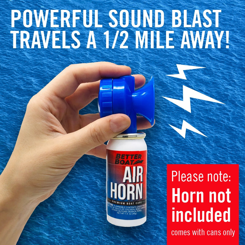 Better Boat 2 Pack Air Horn Refills for 1.4 Ounce Horn