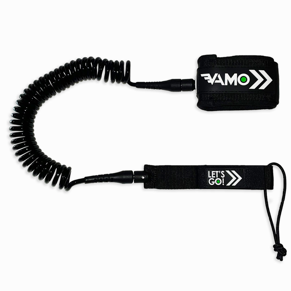 9.5' 'LITE' Full Coiled SUP Paddleboard Leash - Black