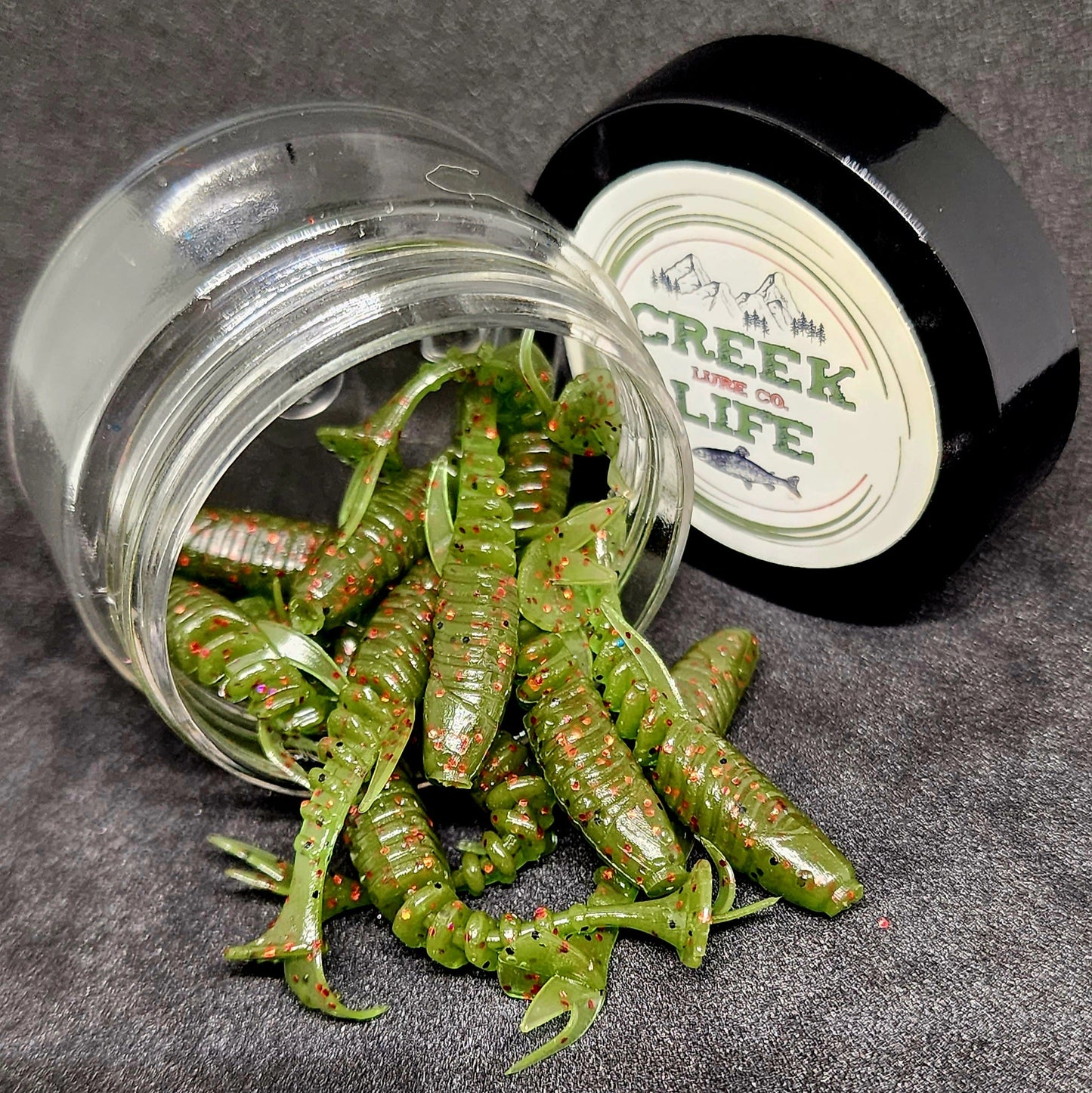 Jar of 2" Inch Micro Swimbait "Tennessee Creek Shark"