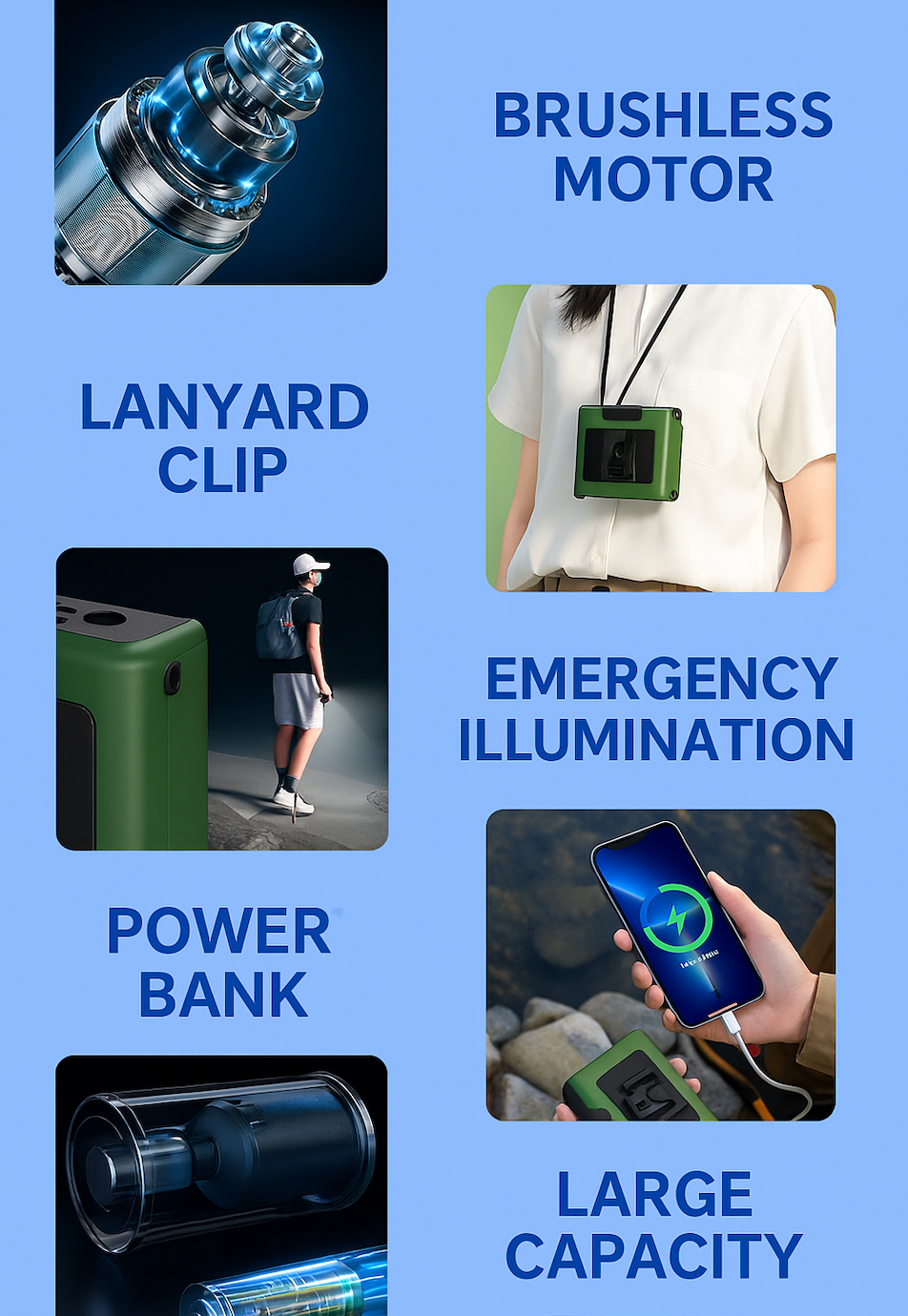 LITEGUEST Tactical Waist Clip Fan – Wearable Cooling for Outdoors