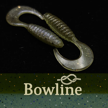 Jar of 1" Micro Curl Tail Grub "The Tennessee Twister"