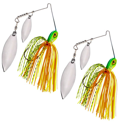 Reaction Tackle Tungsten Double Willow Blade Spinnerbait Jigs (2-Pack) - New