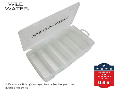 Wild Water Fly Fishing Large 6 Section Clear Fly Box | SendIt Sailing