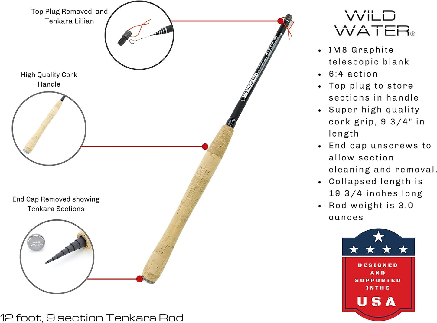 Wild Water Tenkara Fly Fishing Kit 12 ft Rod | SendIt Sailing