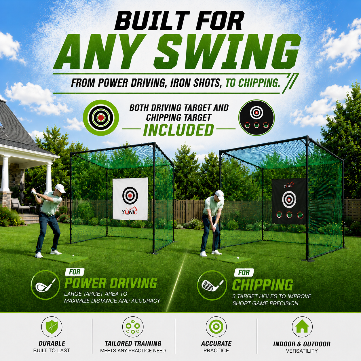 Golf Driving Practice Cage (Black)