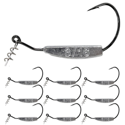 Reaction Tackle Lead Weighted Swimbait Hooks (10-PACK)