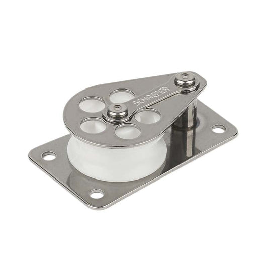 Schaefer Cheek Block on Flat Plate | SendIt Sailing