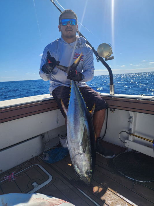 Hawaiian Fish Flag Gray Dri Fit Hoodie (Adult/Keiki)