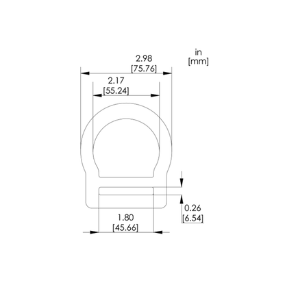 1-3/4 SINGLE SLOT D-RING FLAT - PHASE OUT