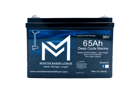 36V 65Ah Bluetooth Lithium Trolling Battery