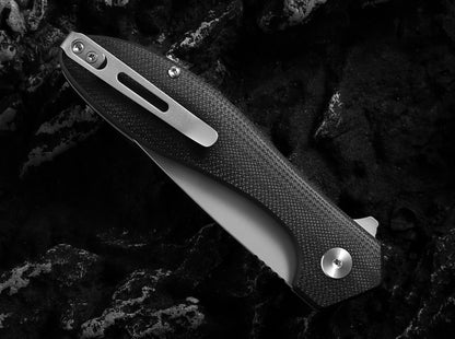 The Vector Folding Pocket Knife Giftset for Men and Women (Black and Silver)