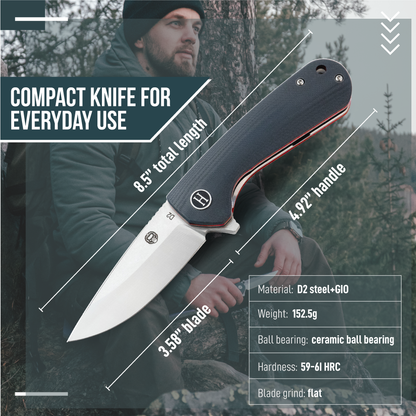 The Peasant Folding Pocket Knife Giftset for Men and Women (Red and Grey)