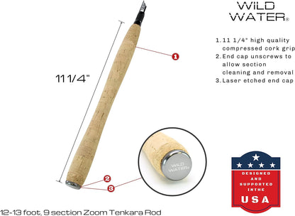 Wild Water Tenkara Zoom Fly Fishing Kit 12-13 ft Rod | SendIt Sailing