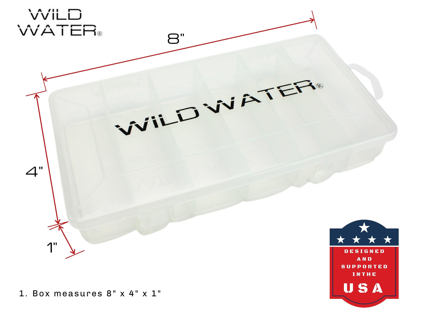 Wild Water Foam Fly Assortment, 40 Flies with Large 6 Section Fly Box | SendIt Sailing