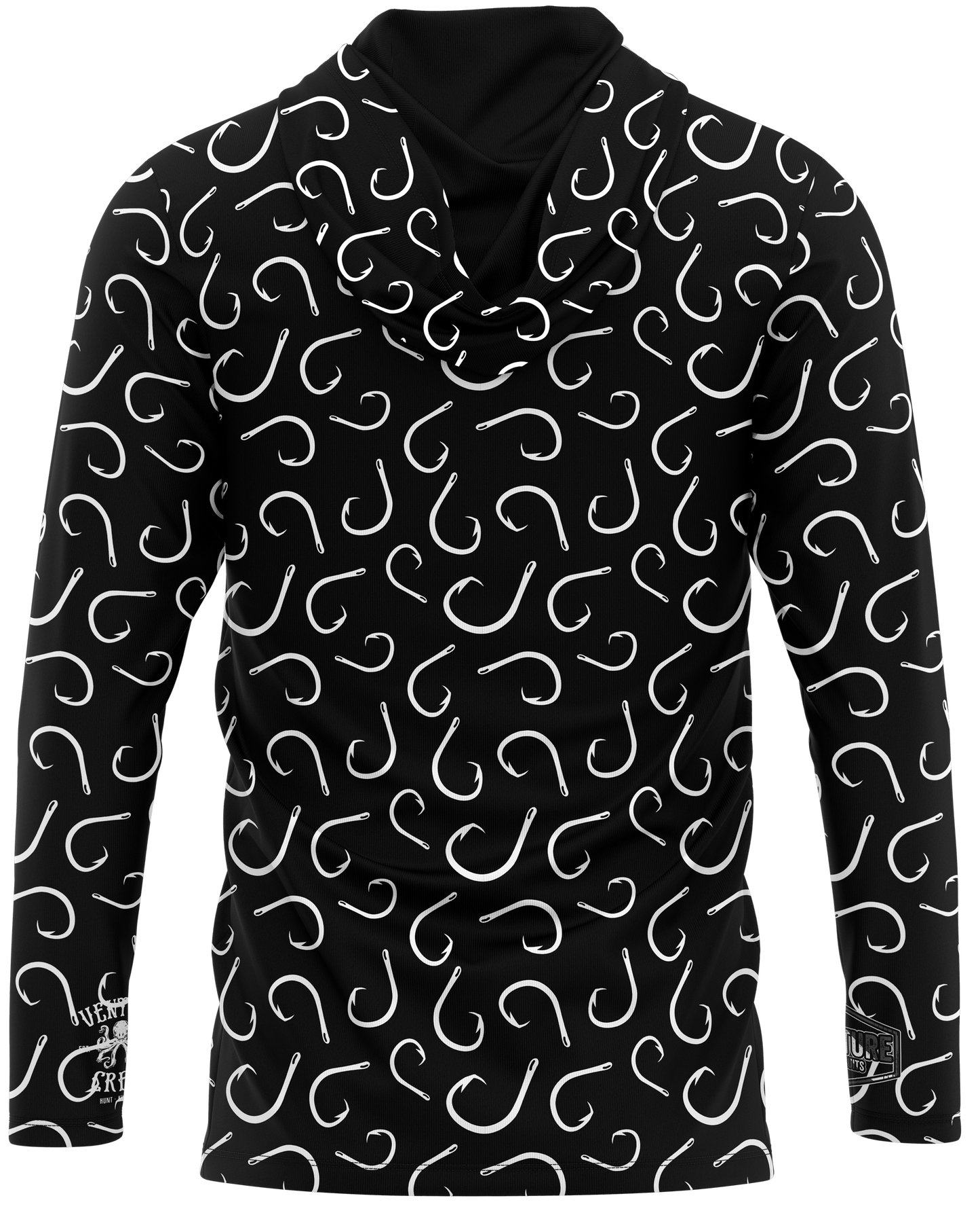 Hooked Black Dri Fit Hoodie (Adult/Keiki)