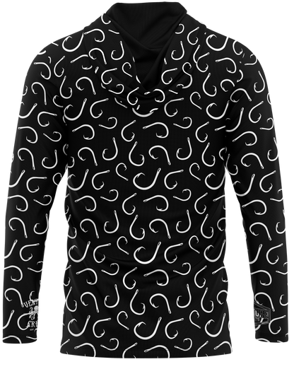 Hooked Black Dri Fit Hoodie (Adult/Keiki)