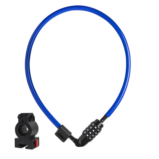 DocksLocks® Bike and Scooter Straight Security Cable Lock with Resettable Combination and Mounting Bracket (2' or 4') | SendIt Sailing