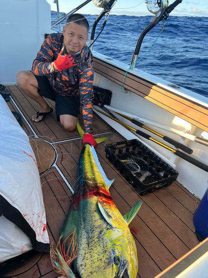 Pelagic Orange Camo Face Buff Dri Fit Hoodie  (Adult/Youth)