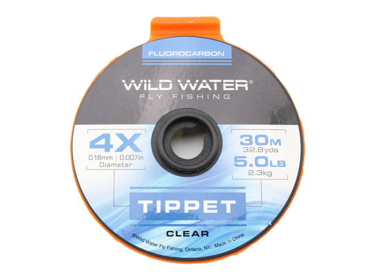 Wild Water Fly Fishing Fluorocarbon Tippet Spool 4X, 30m | SendIt Sailing